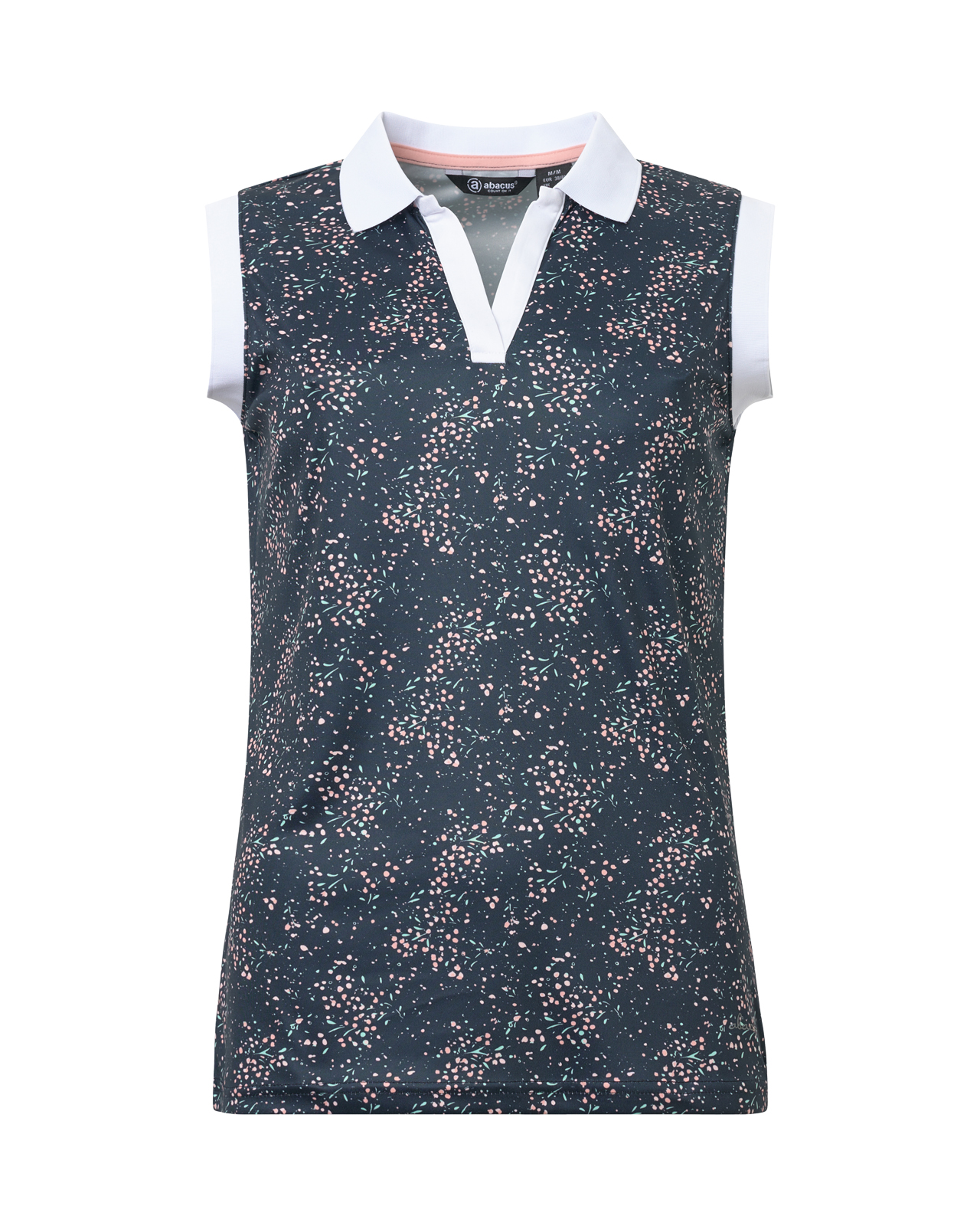 Juliet, Ermeløs polo, Dame - navy_floral